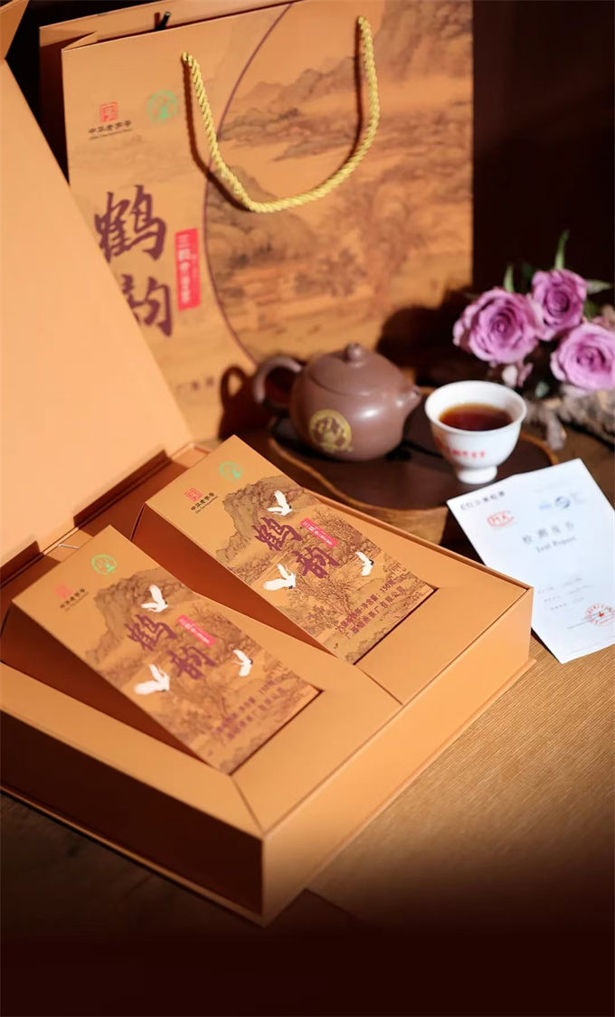 [广西梧州茶厂] 三鹤鹤韵 特级六堡茶散茶 300g